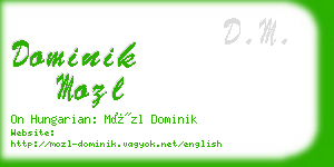 dominik mozl business card